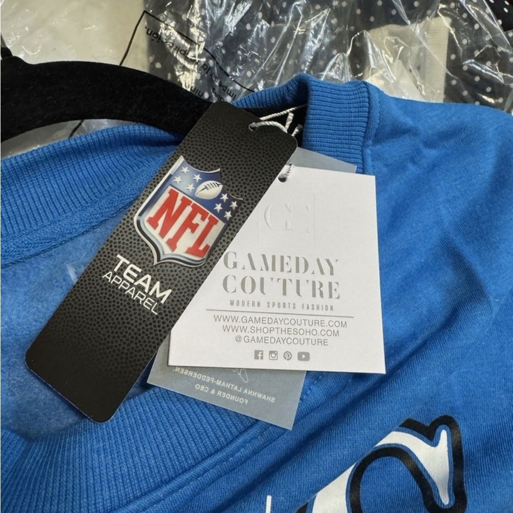 Blue Detroit Lions Crewneck Sweater - Picture 3 of 3